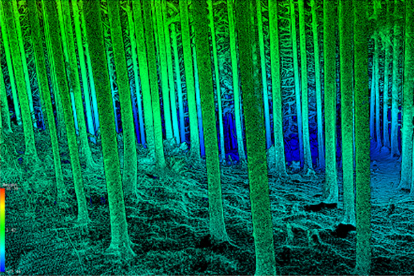 様々な環境で高精度な点群が取得可能